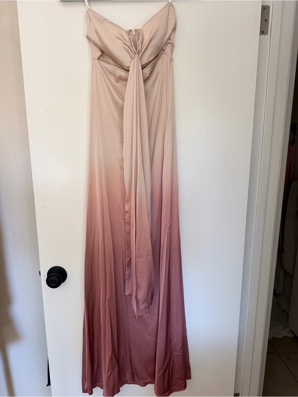 XS Fashion Nova Ombre Maxi Dress in Blush to Mauve